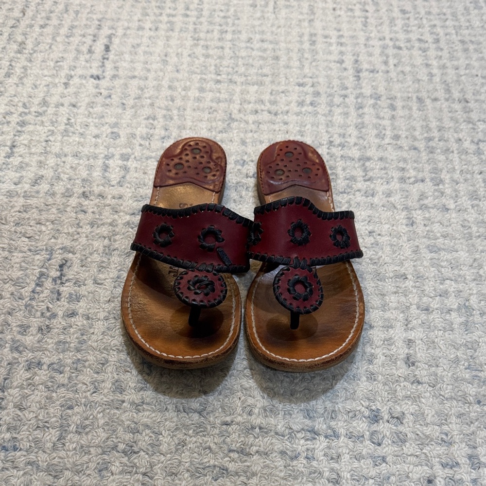 Jack Rogers Red and Black Sandals